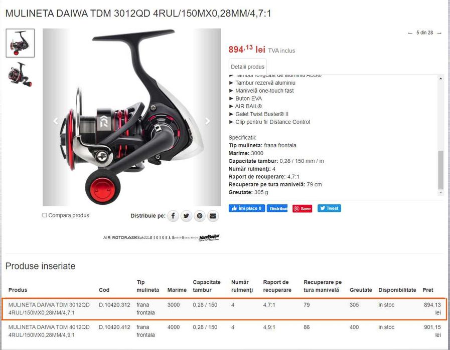 Lanseta-Mulineta feeder Daiwa