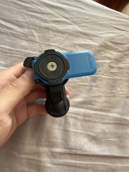 Suport telefon moto Quadlock - prindere jug + stabilizator