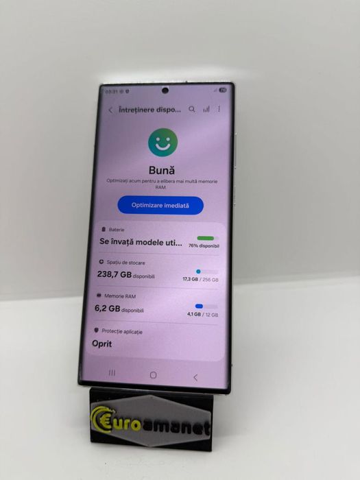 Telefon SAMSUNG Galaxy S22 Ultra 5G, 256GB, 12GB RAM, Phantom -A-