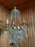 Candelabru  din bronz  si cristale