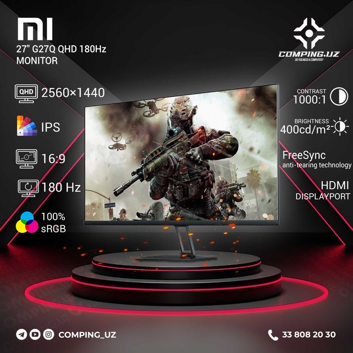 Redmi G27Q 27" 2K (QHD) IPS 180Hz