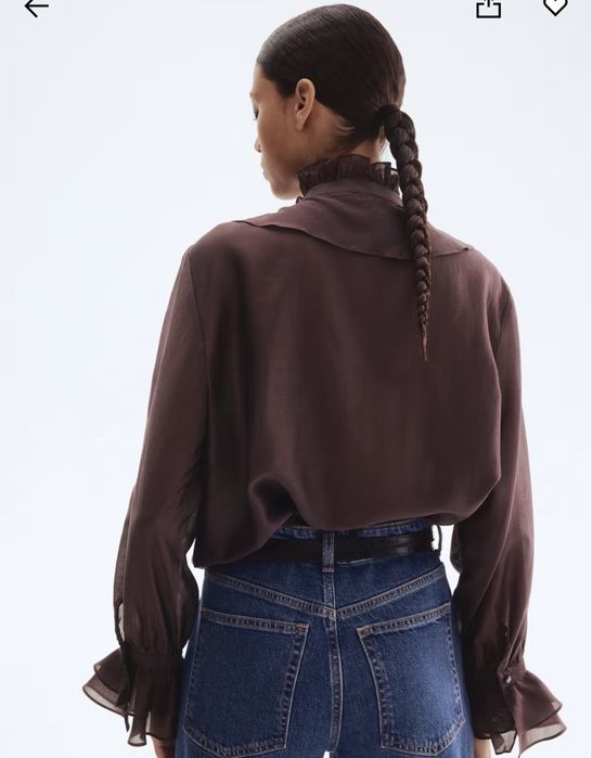 Дамска риза H&M в актуалния цвяр бордо