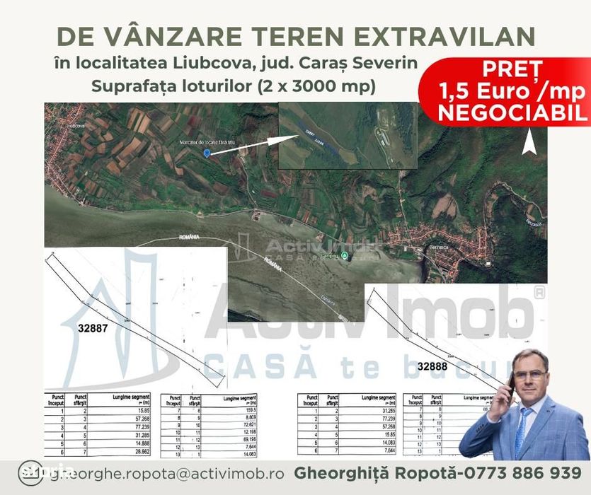 Teren extravilan 3.000 mp – Liubcova, in Liubcova zona Slatina (Clisur