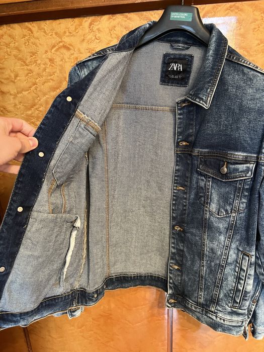 Дънково мъжко яке с Рисунка - Zara