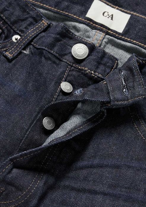 Blugi / jeans barbati cu fenta cu nasturi NOI W42 L32 regular fit