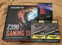 Core I7-9700K, 32GB ram, Gigabyte Z390