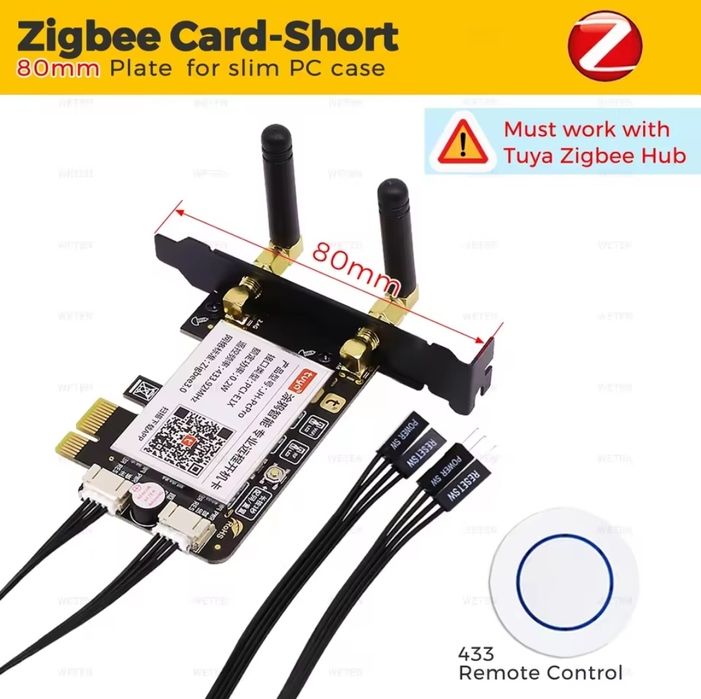 Tuya Zigbee PC Power Switch (model 80mm) cu telecomandă
