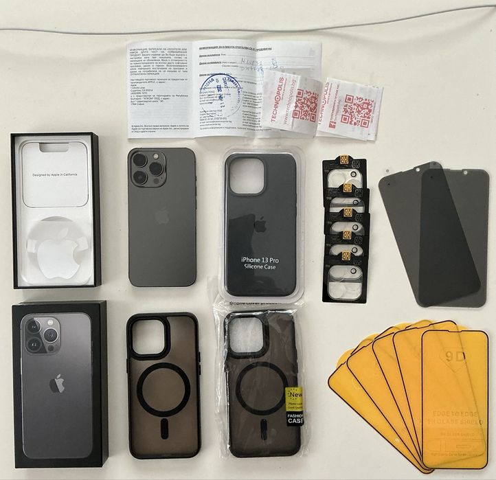 Като Нов iPhone 13 Pro 256 GB Graphite + 15 аксесоара