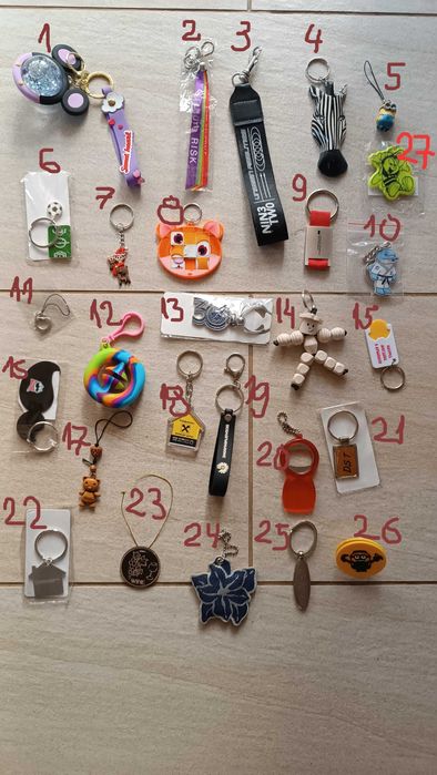 цветен ключодържател Мини Маус Миньон къщичка Pringles зебра коте