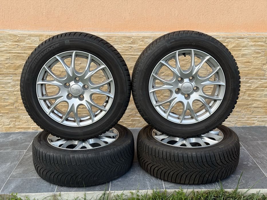 Roti Jante Aliaj 5x112 Anvelope Iarna 205/55R16 Hankook VW Passat Golf
