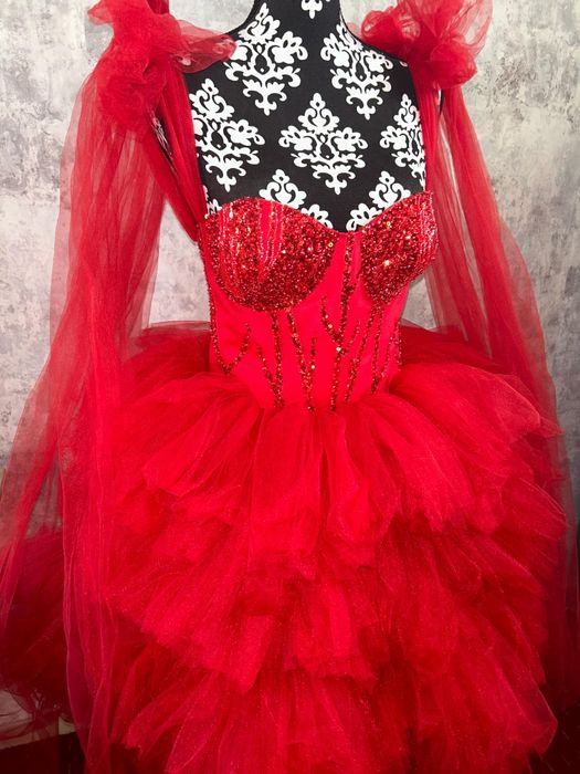 Rochie Nașa Roșie Marian Bulbuc