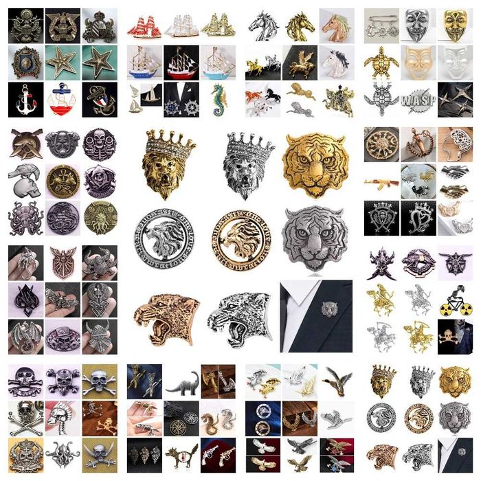 Мужская Коллекция редких модных стильных брошей значков метросексуалам