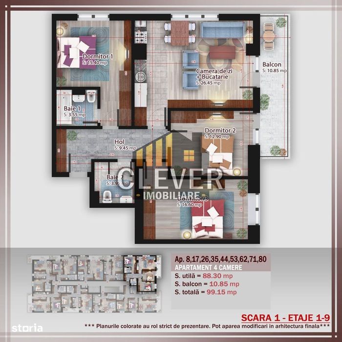 Apartament 4 camere Suprafata Generoasa Th Pallady Sector 3