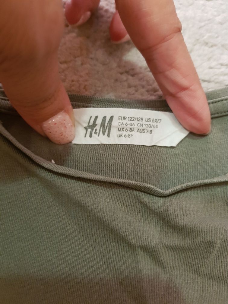 Блуза от трико с принт H&M 122/128 размер