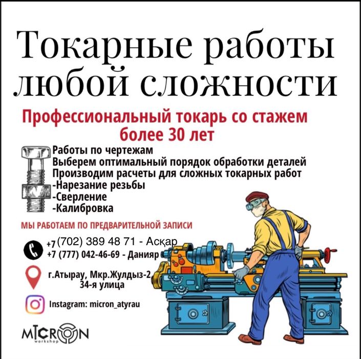 Токарь и токарные работы