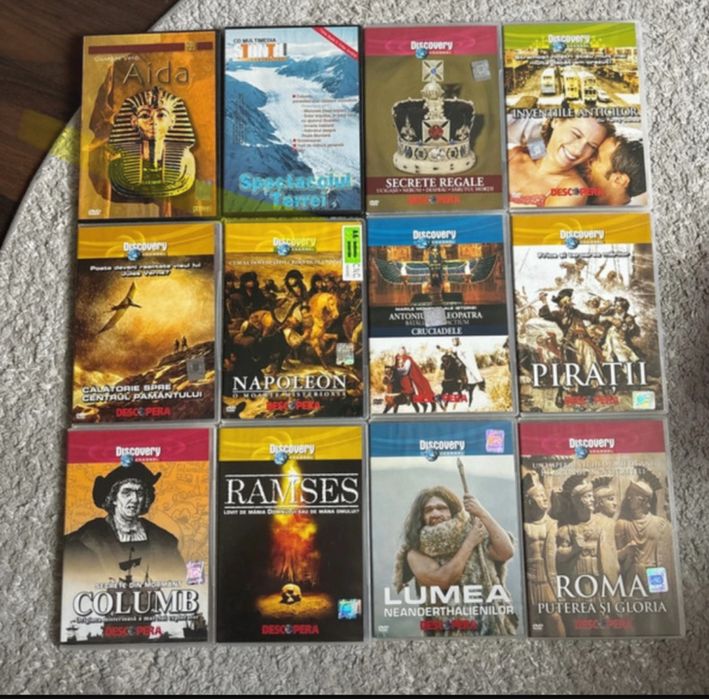 Lot DVD-uri documentare si filme istorice.
