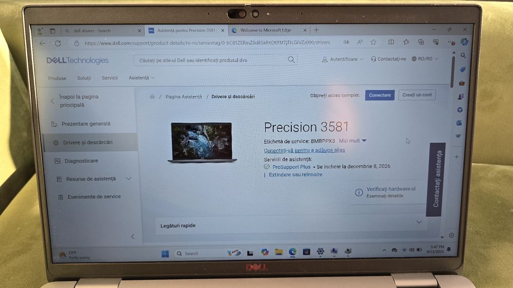 Laptop Dell Precision i7-13800h, 16Gb ddr5, Video dedicat