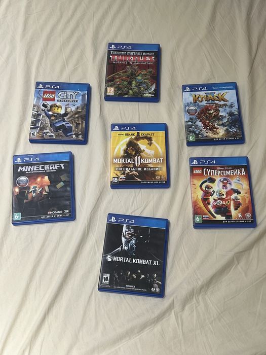 Игры на PS4, Mortal Kombat, minecraft,и тд