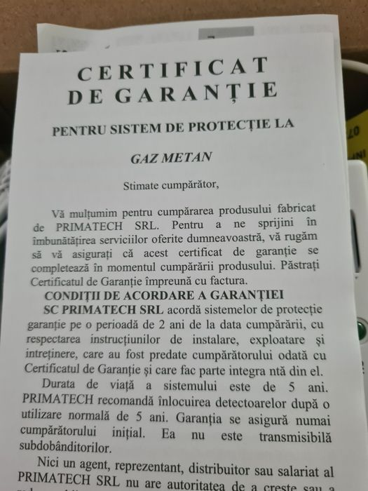 Vând kit detector gaz metan