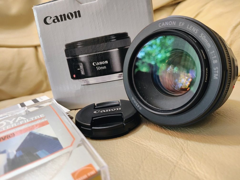 Canon 50 1.8 NOU +BONUS filtru UV ,canon 18-55 chit.
