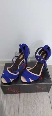 Sandale noi, elegante, Smiling Shoes marimea 40