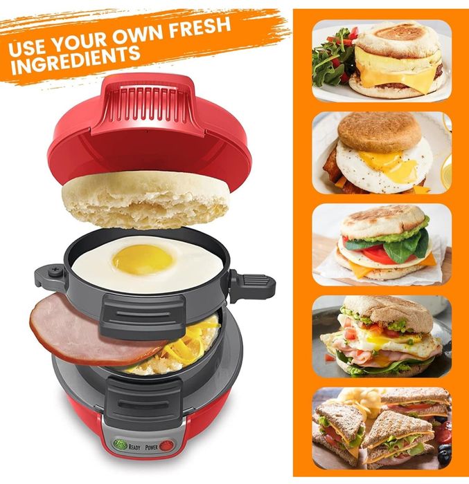 Omelette Ring Sandwich Maker – Aparat 600W pentru Omletă, Burgeri