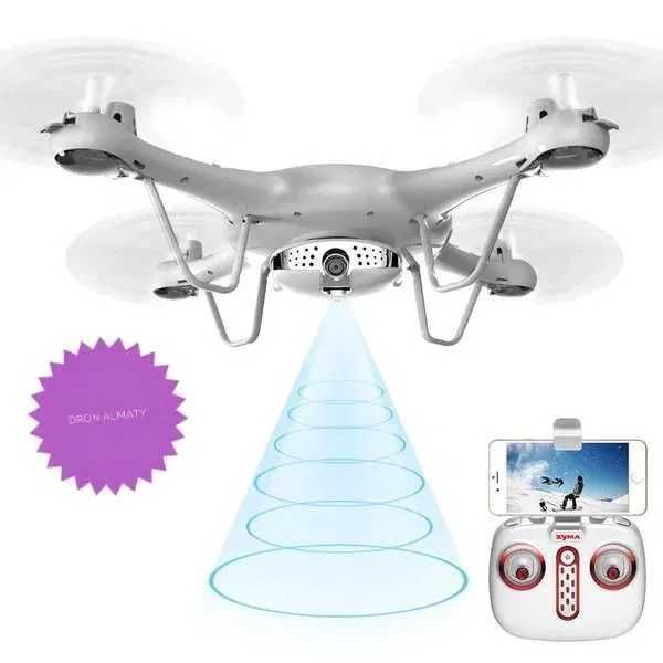 Квадрокоптер дрон с камерой Wi-fi syma x5uw-d на пульте