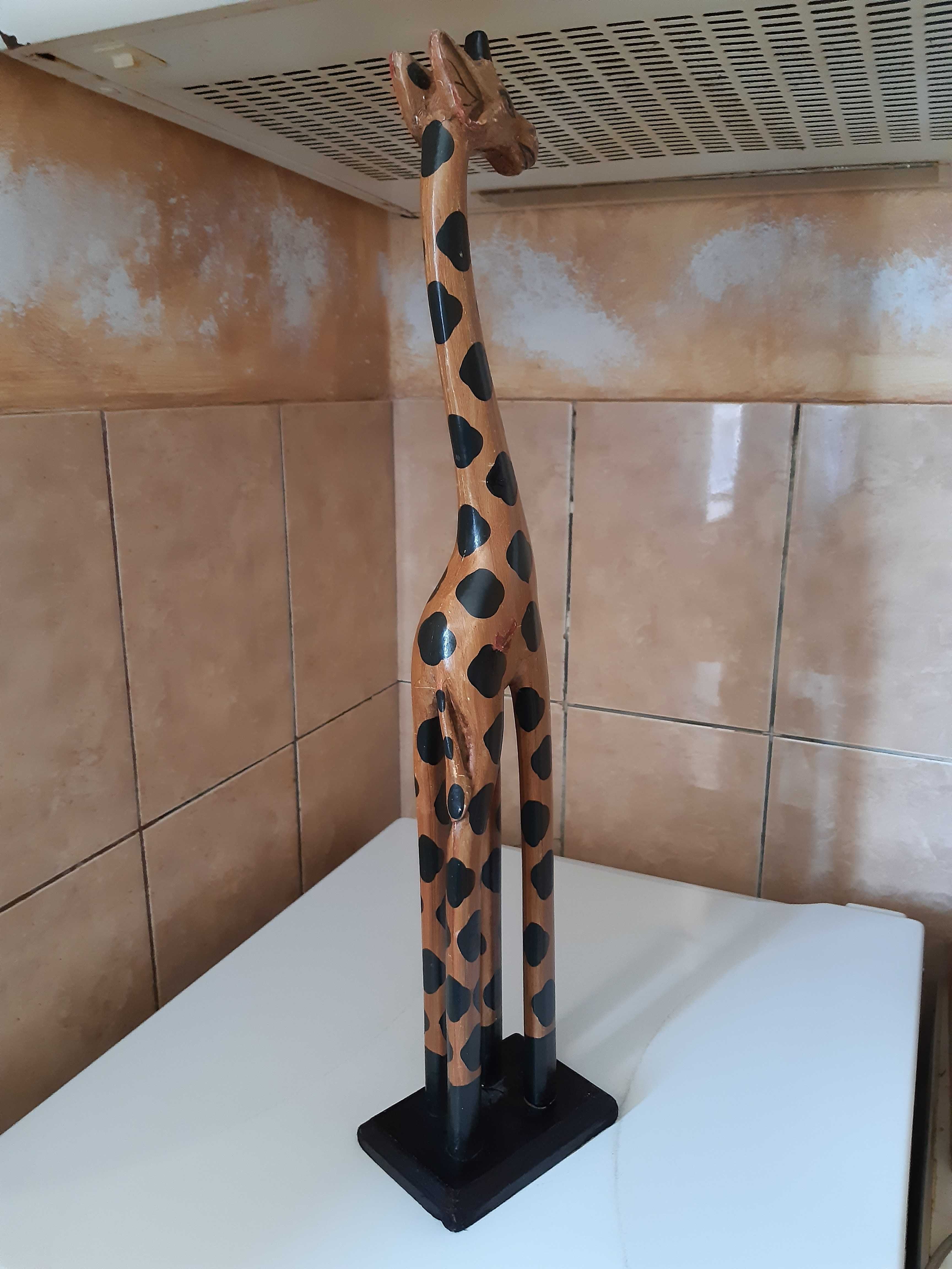 Statueta Girafa din lemn, inaltime 58cm