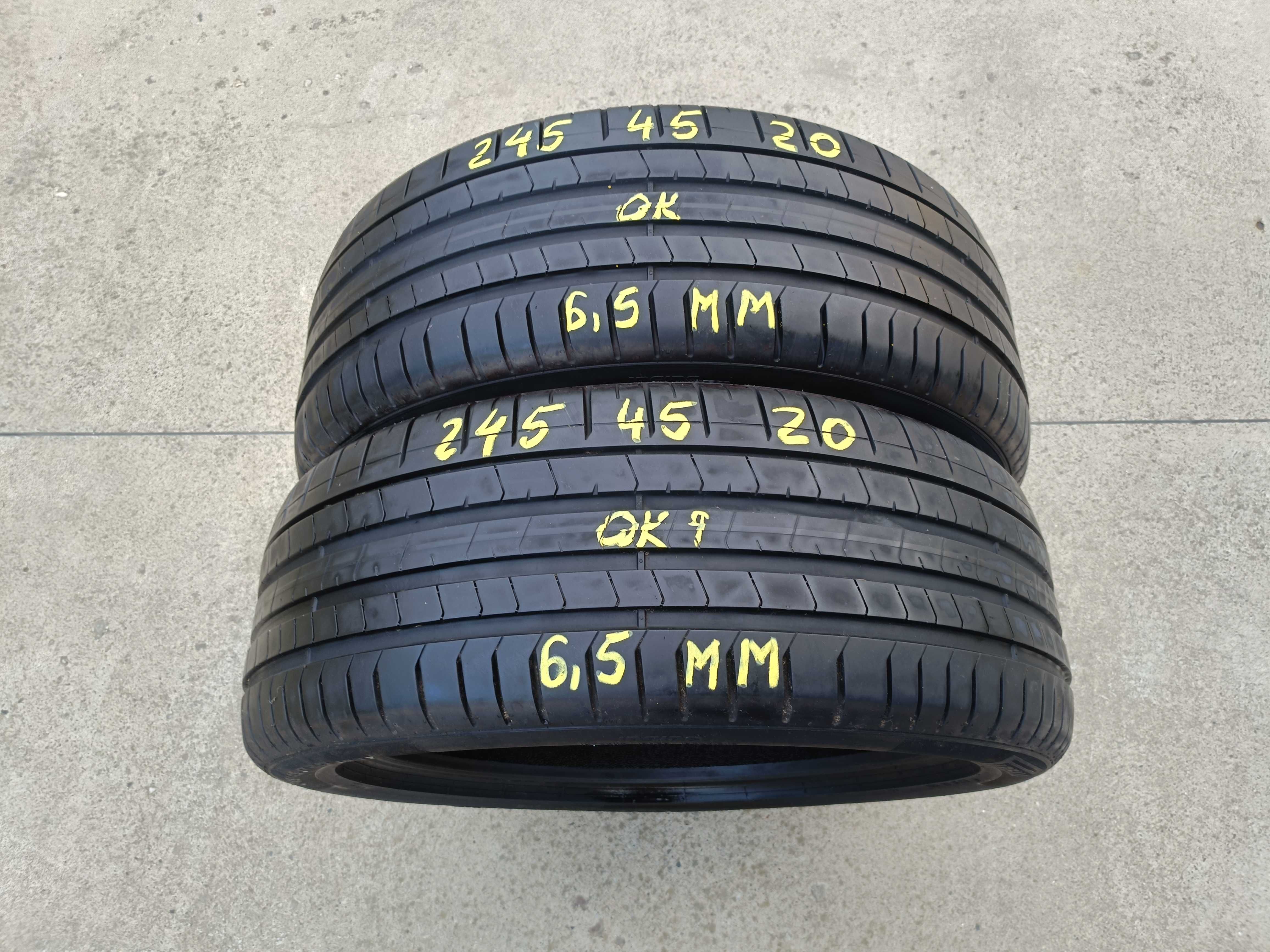 Doua anvelope vara 245 45 20 pirelli p zero pz4 profil de 6,5 mm