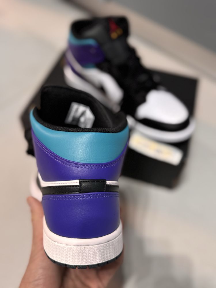 Air Jordan 1 Mid Teal Purple