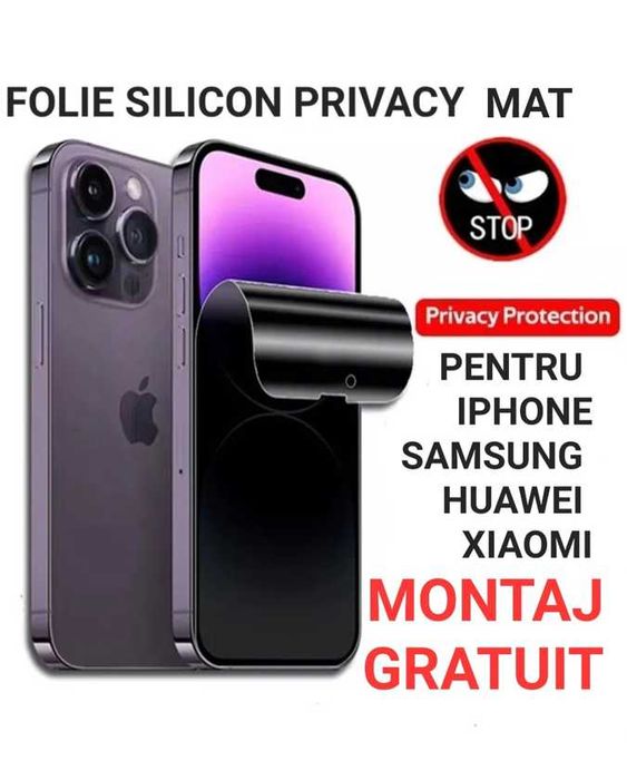 Folie Silicon Privacy Mat Samsung S20 S21 S22 S23 S24 S25 Plus Ultra