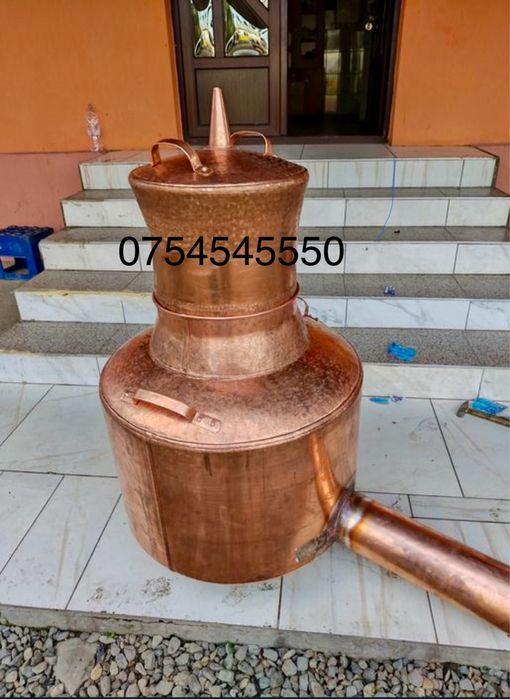 Cazane de facut tuica din tabla de cupru cu mestecator