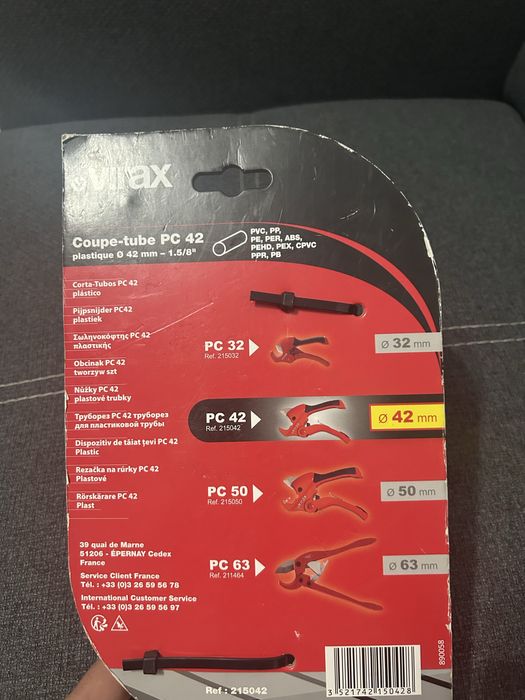 Foarfeca de taiat tevi Virax PC 42 mm