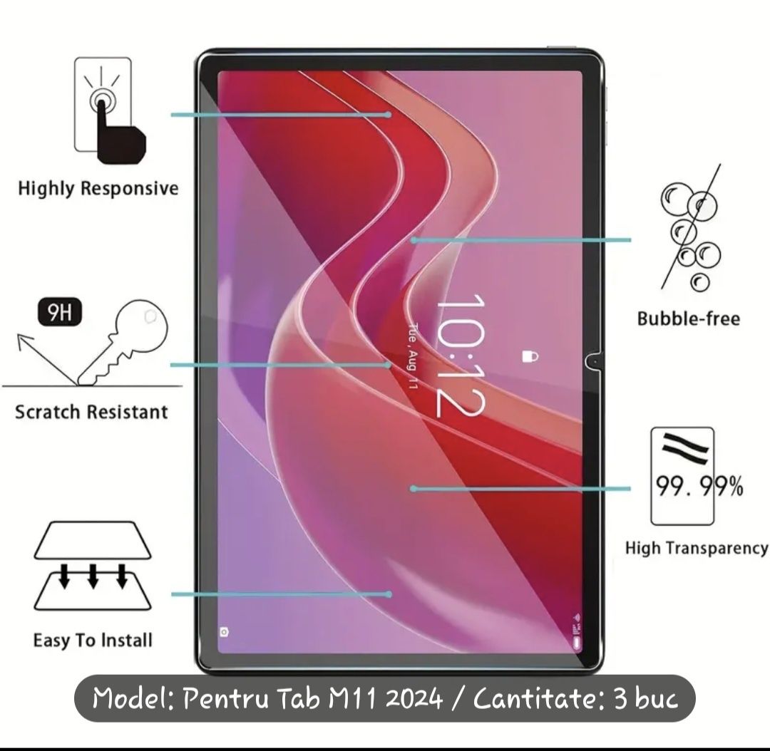 Set 3 folii sticlă Lenovo Tab M11