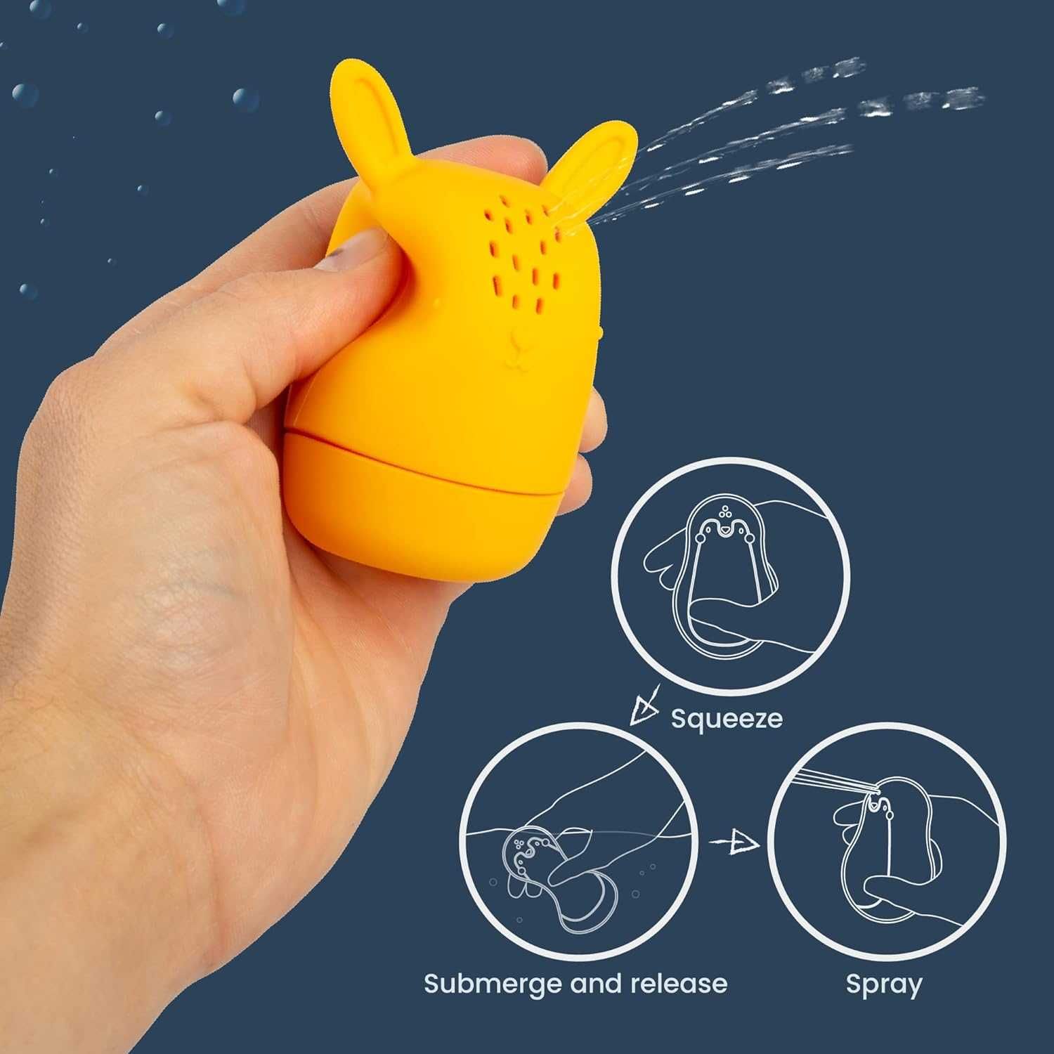 Bigjigs Toys Силиконови животни за баня - 4 бр за бебета и деца 3+ мес