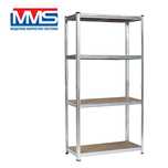 Стелаж метален 4 рафта MMS, издържа 175кг на ниво,180х90X40см EKO MDF