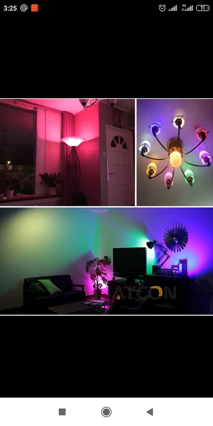 Wi-Fi лед лампочка с разными цветами, умный дом