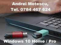 Windows 10 Home sau Pro, Stick USB bootabil, nou nouț. Licență retail.