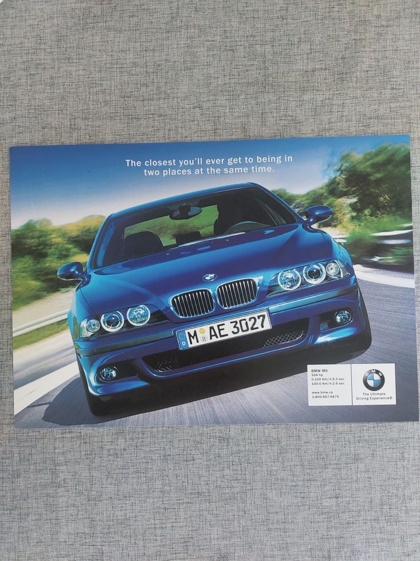 BMW E39 M5 Рекламен плакат