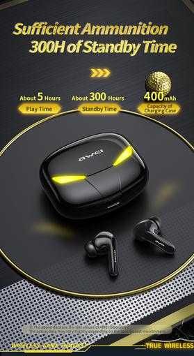 ДОСТАВКА! AWEI T35 Игровые Наушники Bluetooth Gaming TWS earphone