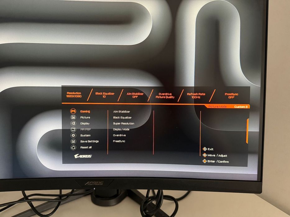 Monitor Gaming AORUS 27inch | 165hz | CV27F | Display Gaming