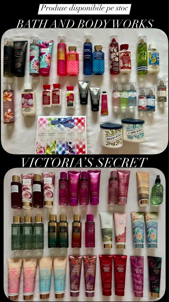 Spray crema lotiune Victoria’s Secret si Bath and Body Works