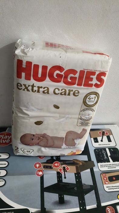 Scutece Huggies No.2- Extra Care 58 buc.   3-6 kg kg.