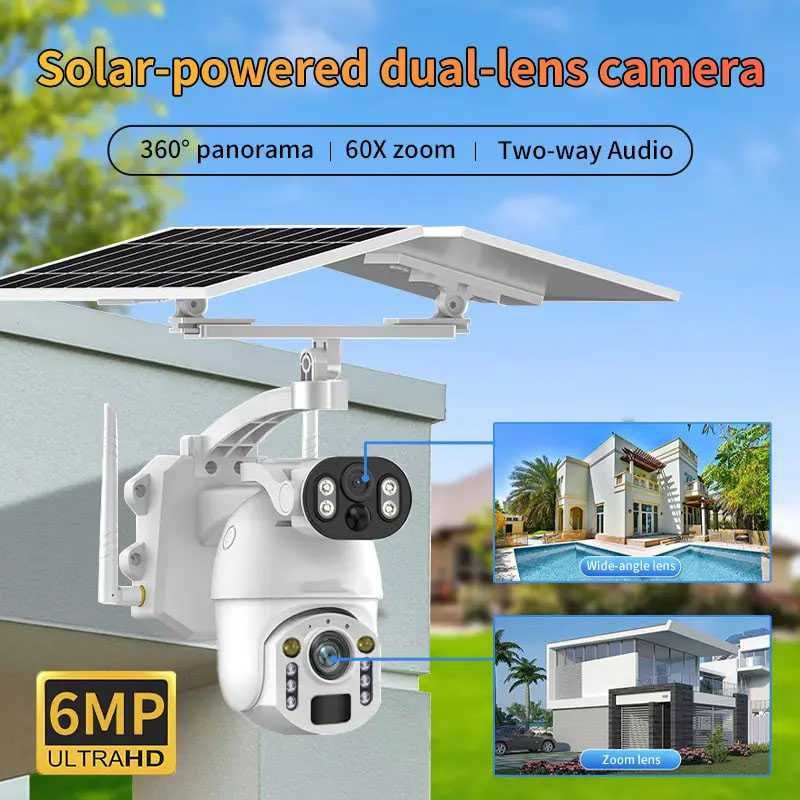 Camera de Supraveghere cu Panou Solar ,PTZ  4G, TSS-Q5M-AZ cu 50X Zoom