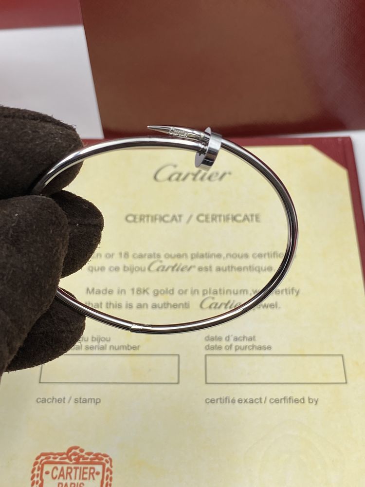 Brățară Cartier Clou 16 White Gold 750 Full Box