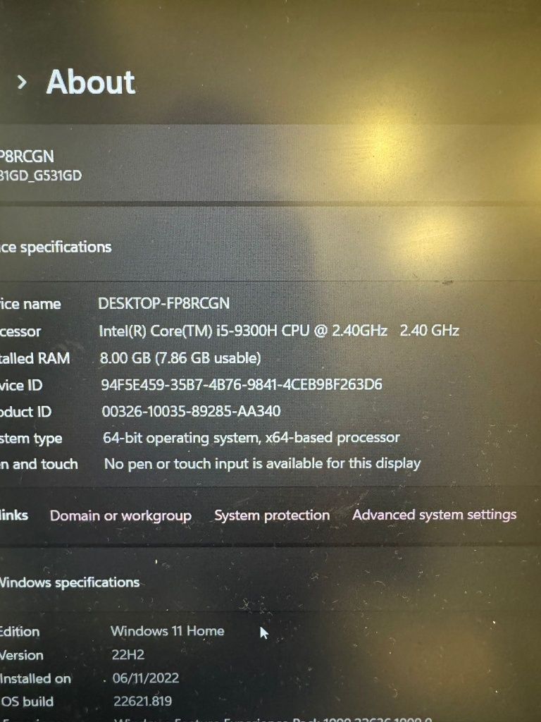 Laptop Asus Rog G531G Amanet BKG