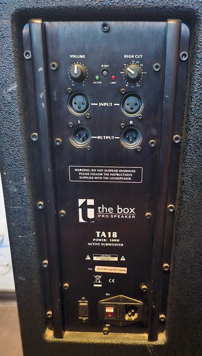 Vand Boxe Bass Active The Box model TA18, 500Wrms 18" +Diverse