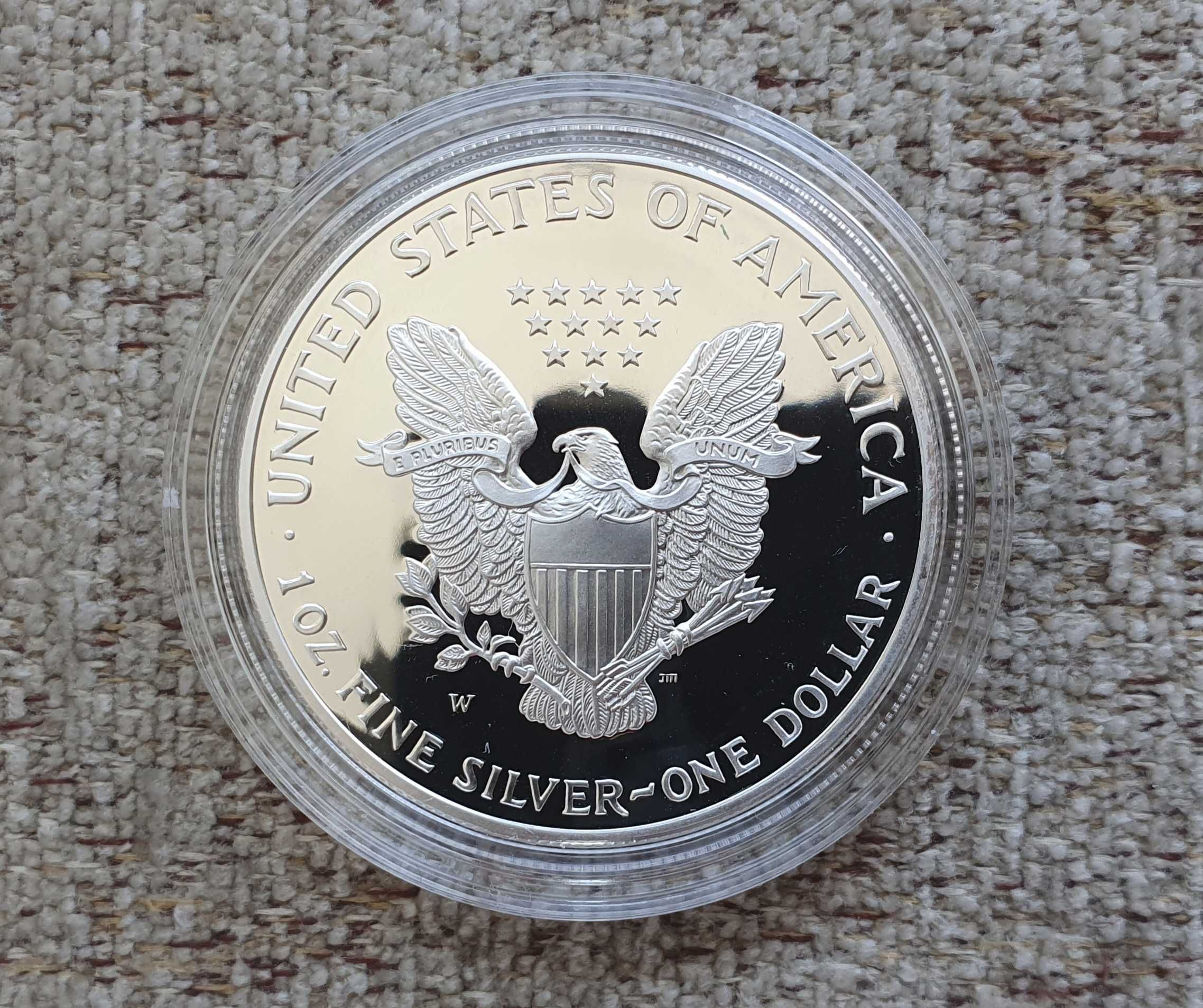 Американски сребърен долар 2001 , Колекционерски Proof , Нециркулиран