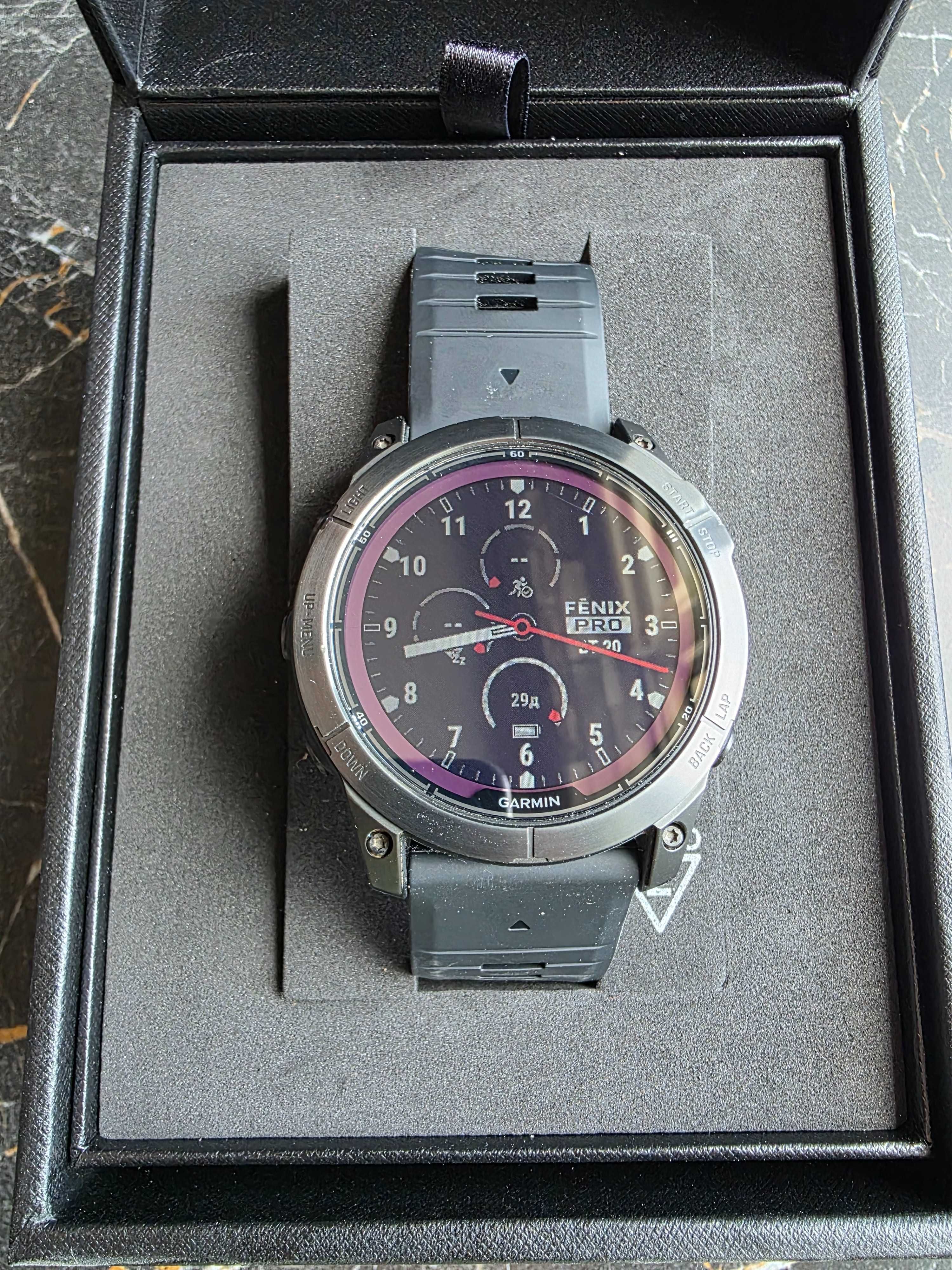GARMIN FENIX 7Х PRO SAPPHIRE solar carbon gray DLC titanium 51mm