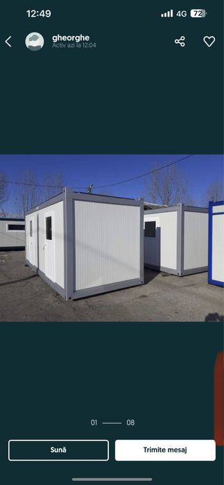 Containere modulare cu compartiment cu vitrina birou sanitar